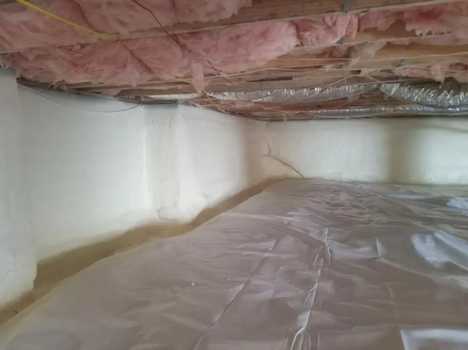 Crawl space encapsulation with closed-cell spray foam for Roof Waterproofing in Scranton