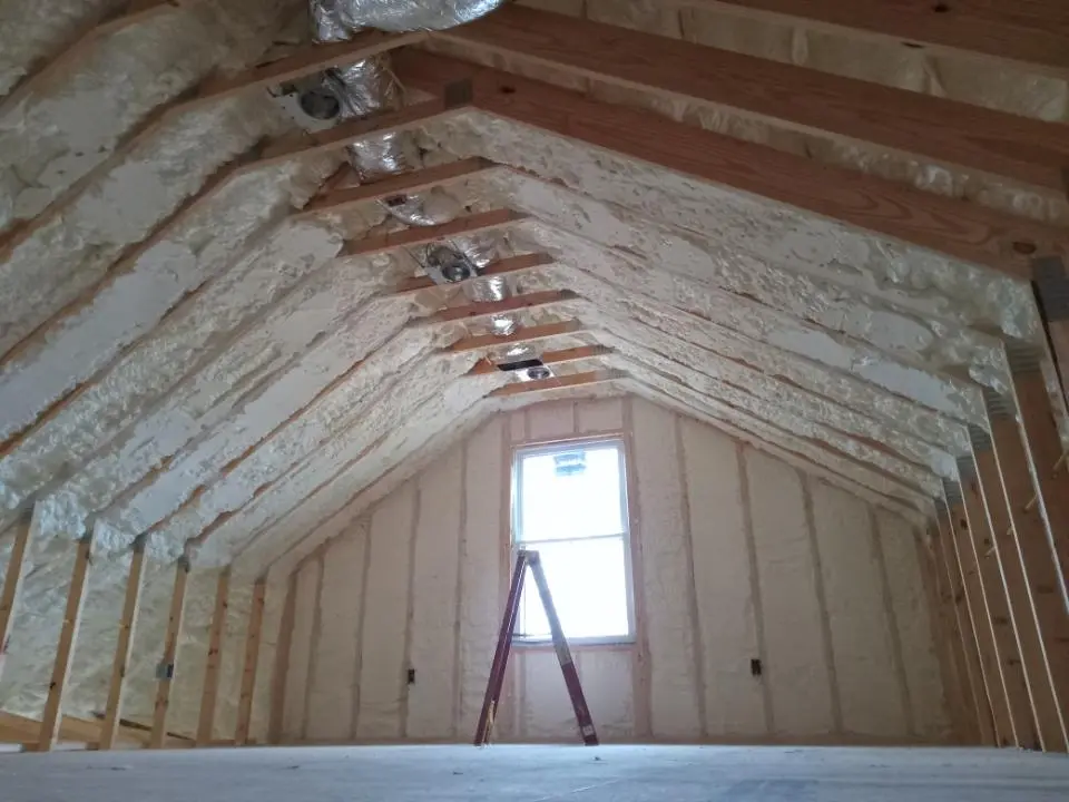 Spray foam roofing application for Crawl Space Insulation project in Scranton